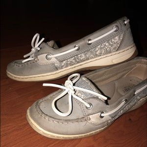 Sperry Gray Flats with Classic Moccasin Design